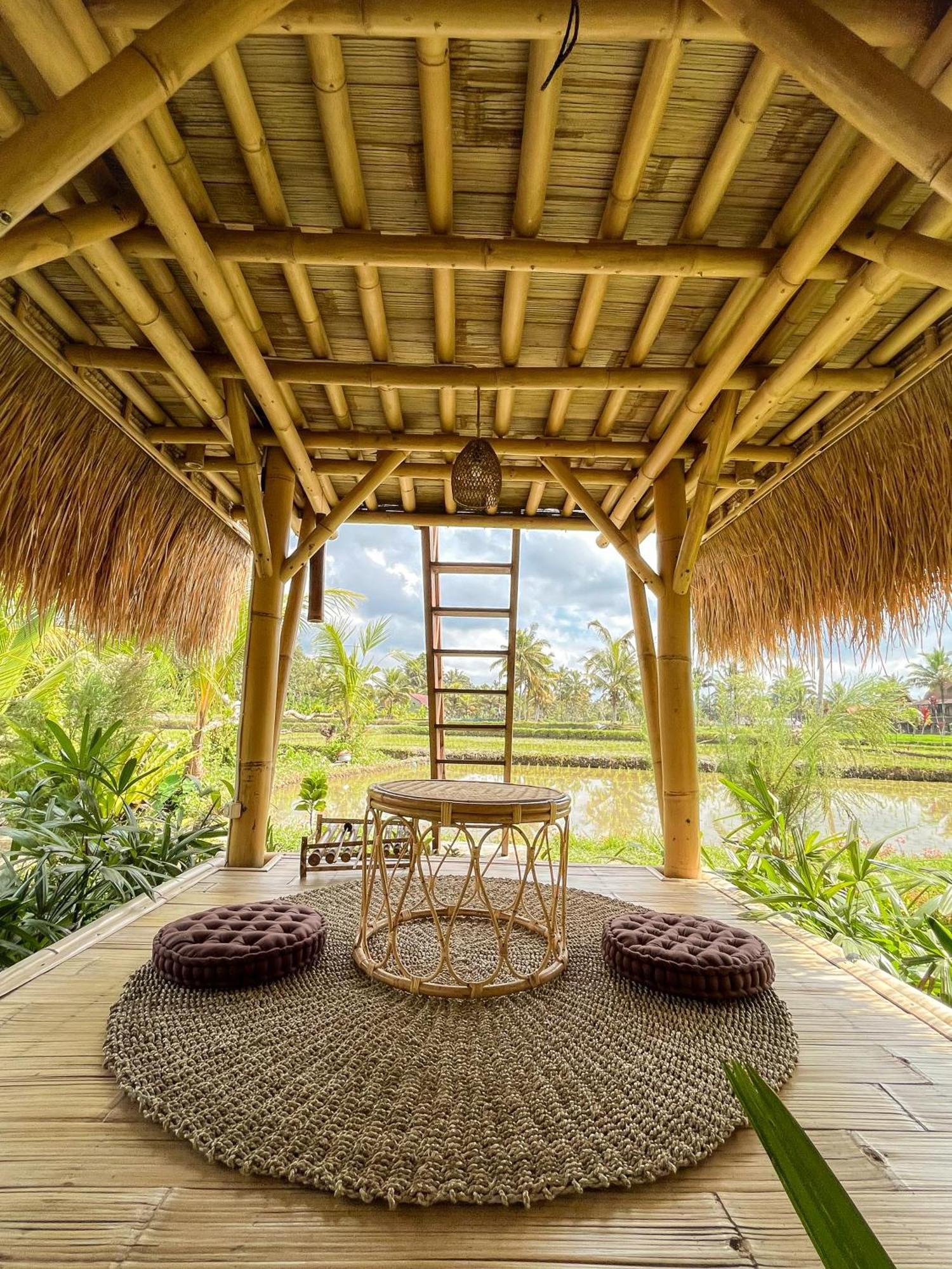 Kawig Bamboo House - Ricefield View, Eco Bamboo Home Tampaksiring Экстерьер фото